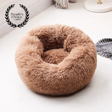 Round Plush Cat Bed Pillow For Cats & Dogs