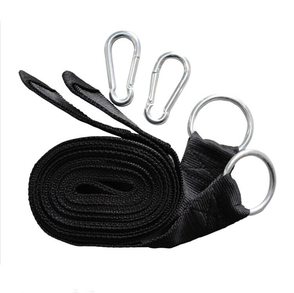 Hammock Strap Rope With Metal Buckle and 2 carabiners Bind Rope